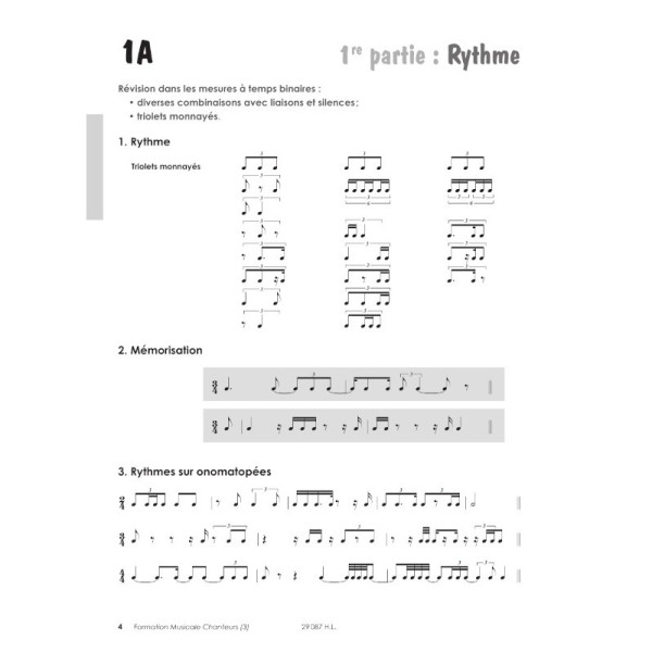 Despax formation musicale chanteurs partition