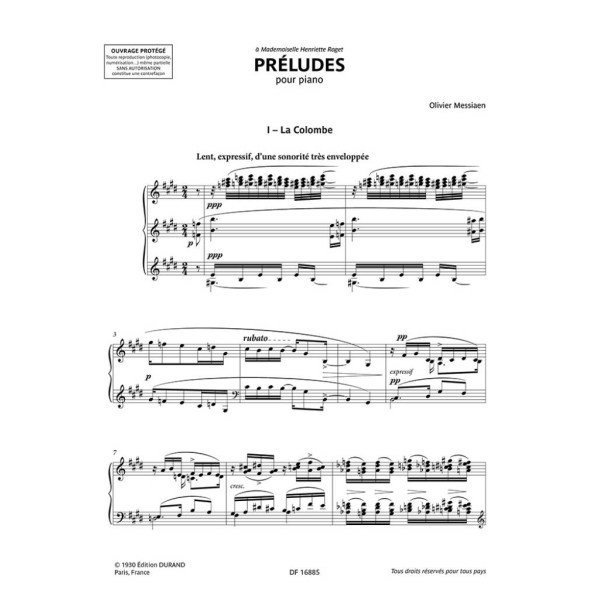 Messiaen préludes partition