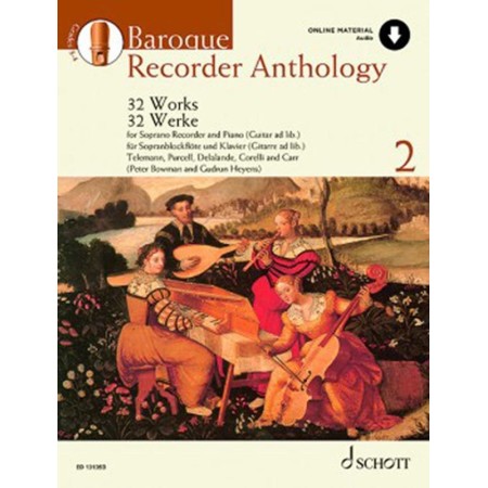 Partition flûte à bec baroque recorder anthology