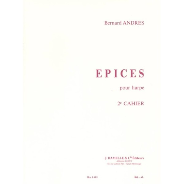 bernard andres épices partition harpe