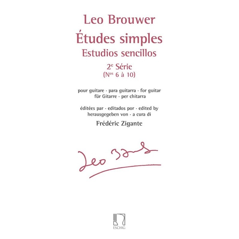 Leo brouwer etudes simples partition