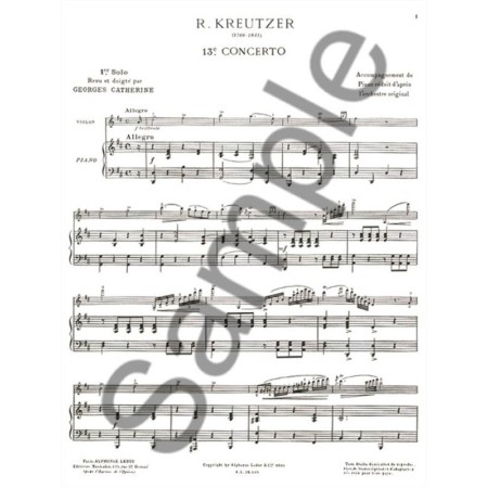 kreutzer 13e concerto partition