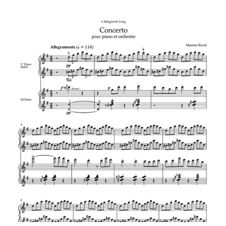 Ravel concerto en sol partition piano