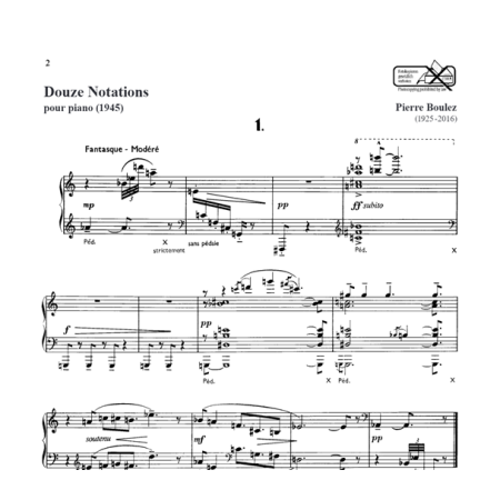 boulez 12 notations partition