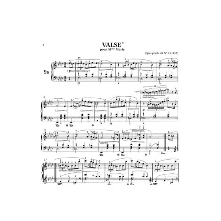 Chopin valses opus 69 partition