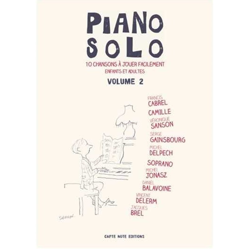 piano solo 10 partitions de chansons françaises partition