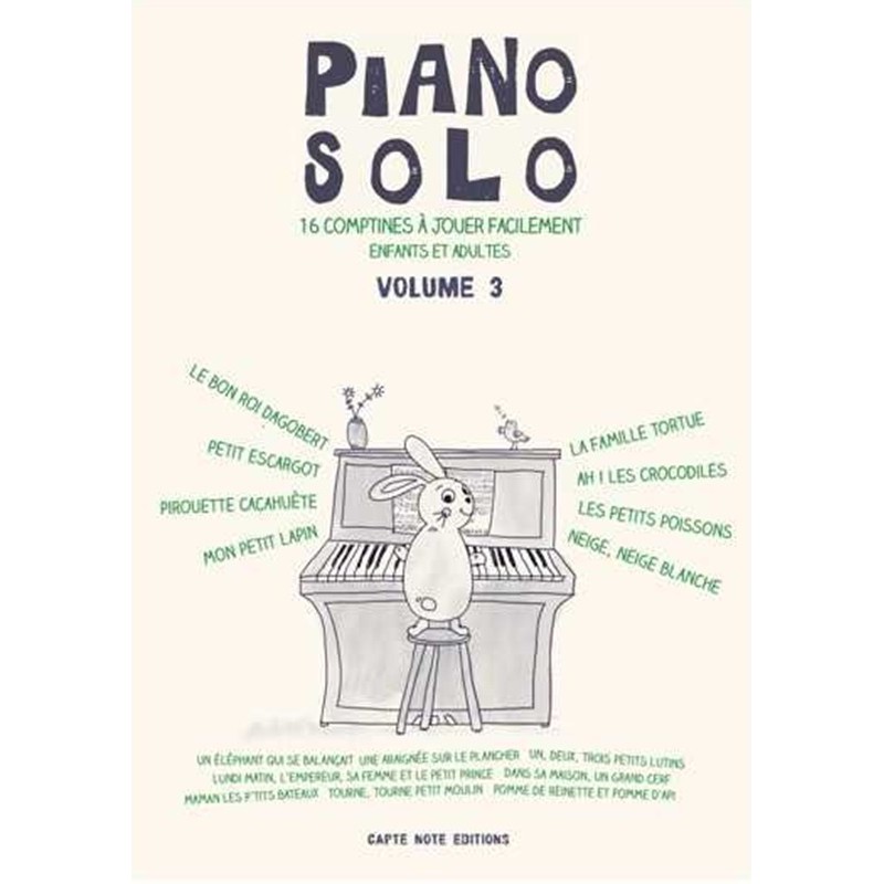 piano solo 16 partitions de comptines partition