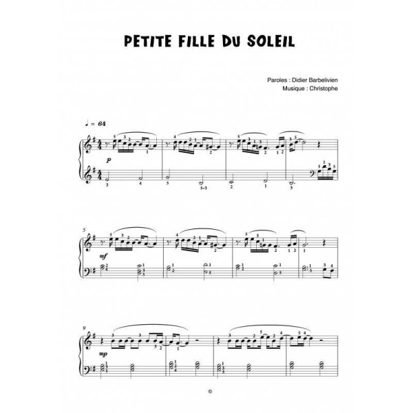 piano solo christophe 12 partitions à jouer facilement partition