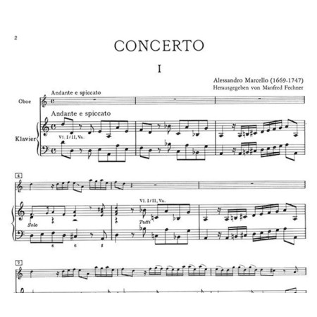 Marcello concerto hautbois partition