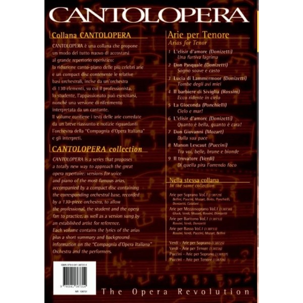 arie per tenore cantolopera partition