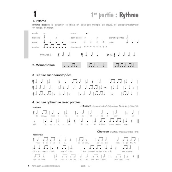 formation musicale chanteurs volume 1 partition