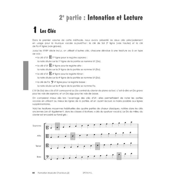 formation musicale chanteurs volume 2