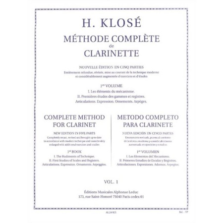 Klosé méthode complete de clarinette