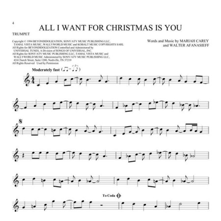 partition trompette 101 christmas songs