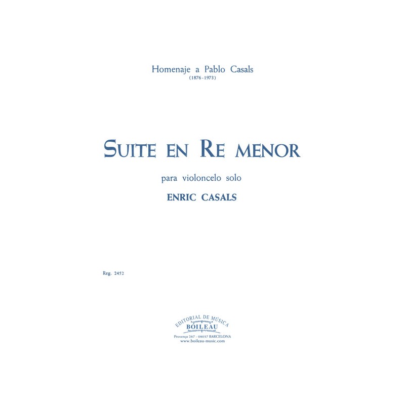 enric casals suite en ré mineur partition