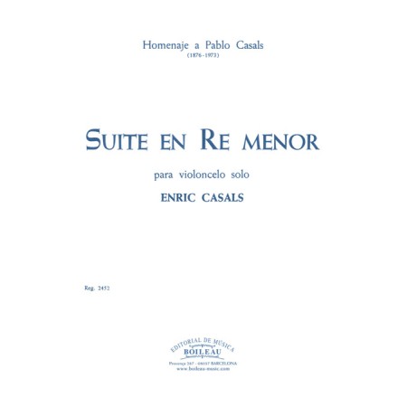 enric casals suite en ré mineur partition