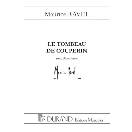 ravel tombeau de couperin partition d'orchestre