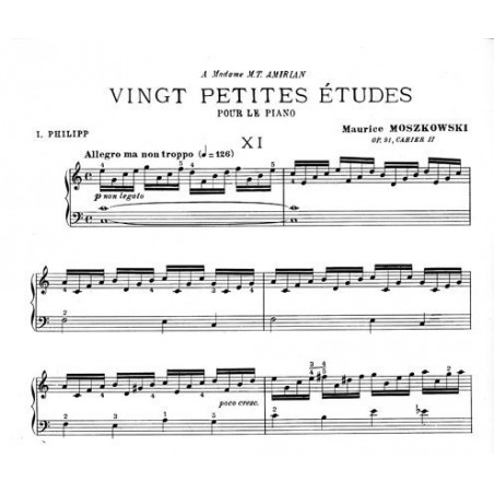 Moszkowski 20 petites études partition