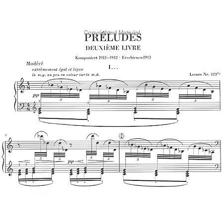 Debussy préludes partition imprimée