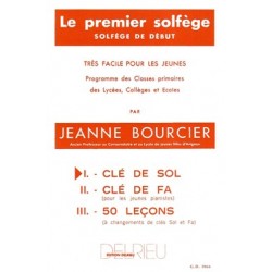 Jeanne Bourcier premier solfège clé de sol partition