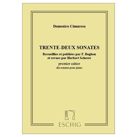 Partition CIMAROSA Sonates piano cahier 1