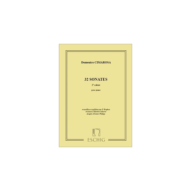 Partition Cimarosa Sonates pour piano cahier 2