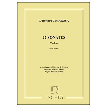 Partition Cimarosa Sonates pour piano cahier 2