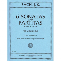 bach sonates et partitas galamian partition