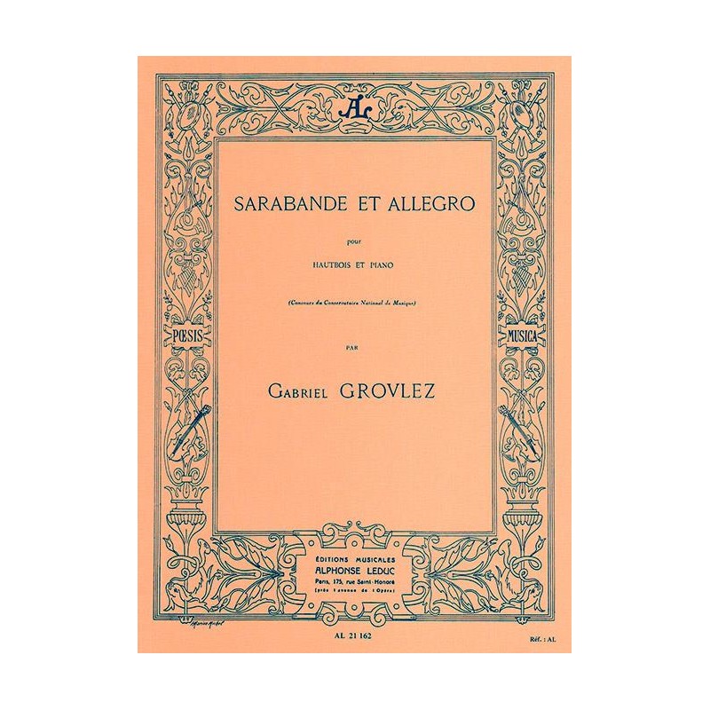 grovlez sarabande et allegro partition