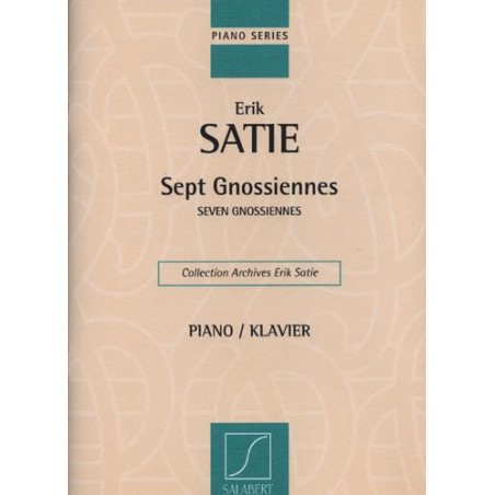 Satie 7 gnossiennes partition