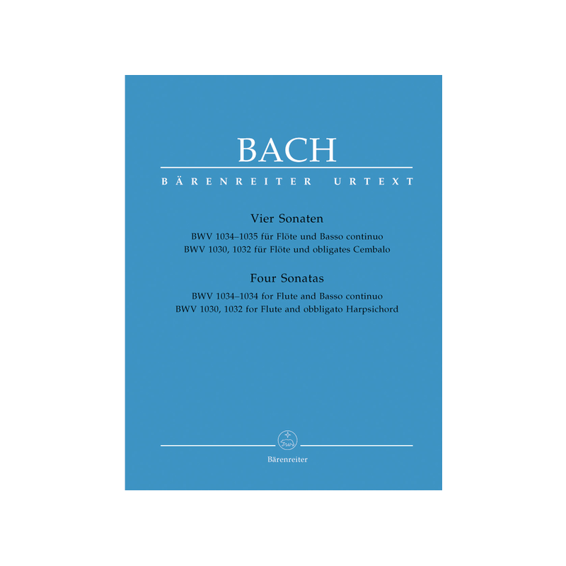 Bach 4 sonates pour flûte partition