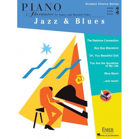 PIANO ADVENTURES STUDENT CHOICE JAZZ BLUES LEVEL 3 NANCY FABER HL00160161