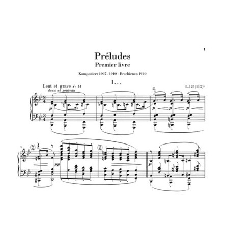 PARTITION PIANO DEBUSSY PRELUDES - KIOSQUE MUSIQUE AVIGNON