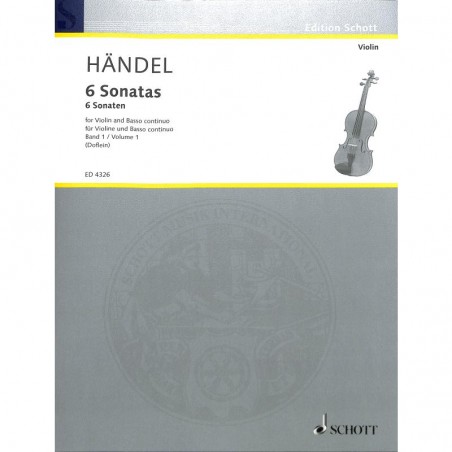 Partition des Sonates pour violon de Haendel