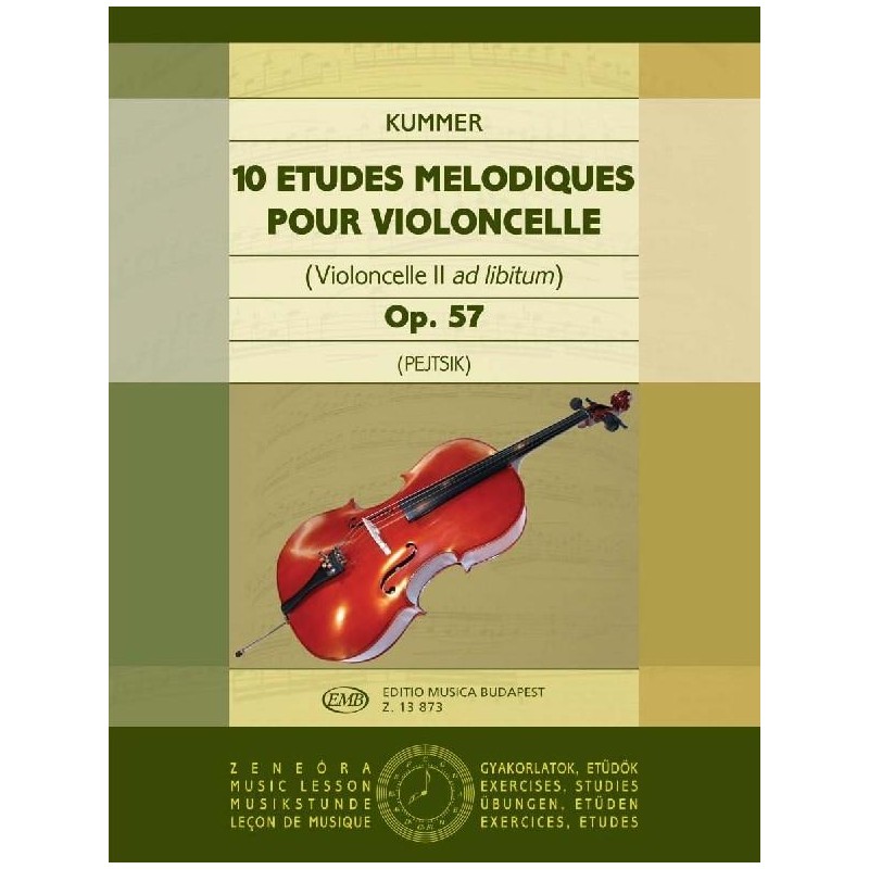 Kummer 10 études mélodiques partition violoncelle