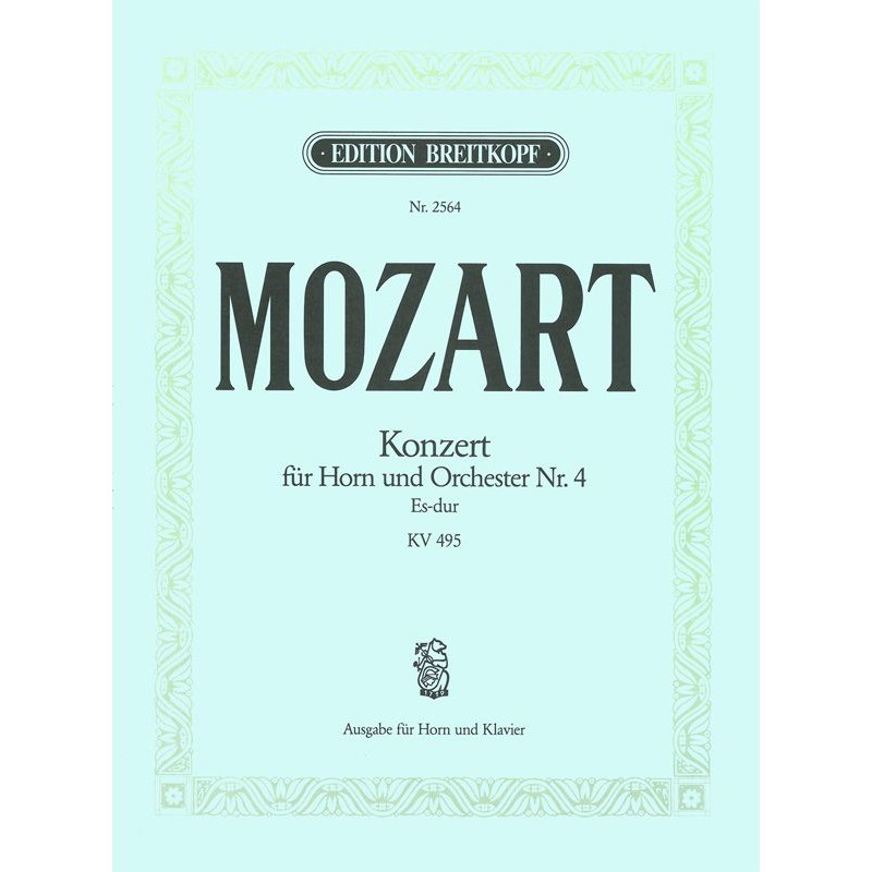 Mozart Concerto pour cor n°4 breitkopf Avignon