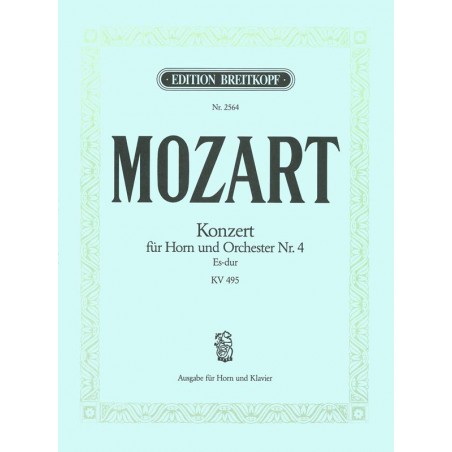 Mozart Concerto pour cor n°4 breitkopf Avignon