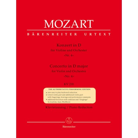 Mozart concerto violon n°4 partition