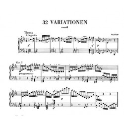 Partition Beethoven 32 variations do mineur