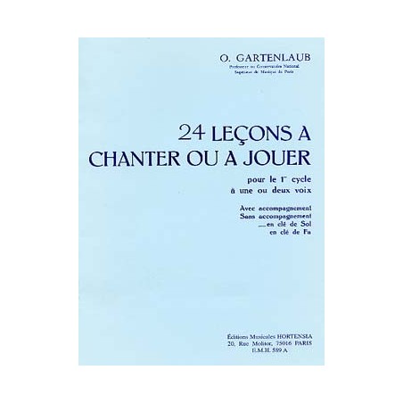 GARTENLAUG 24 LECONS A CHANTER HA9449