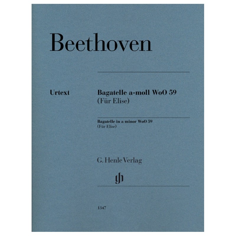 BEETHOVEN LETTRE A ELISE PIANO HN128