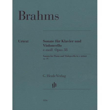 BRAHMS SONATE MI MINEUR VIOLONCELLE HENLE HN1134