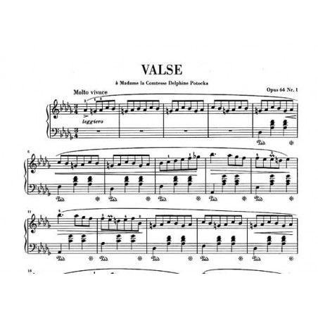 Chopin valse Opus 64 n°1 partition