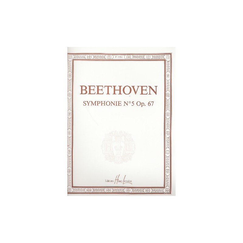 PARTITION PIANO BEETHOVEN SYMPHONIE N°5 P1184 LE KIOSQUE A MUSIQUE