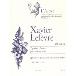 PARTITION CLARINETTE XAVIER LEFEVRE SONATE N°7 HE32948 LE KIOSQUE A MUSIQUE