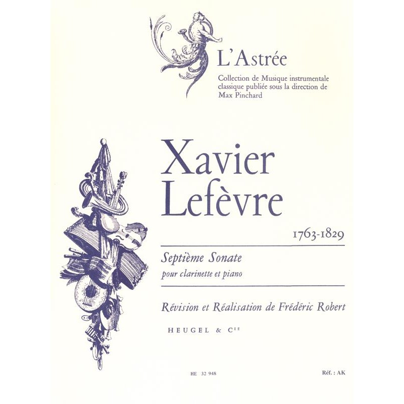 PARTITION CLARINETTE XAVIER LEFEVRE SONATE N°7 HE32948 LE KIOSQUE A MUSIQUE