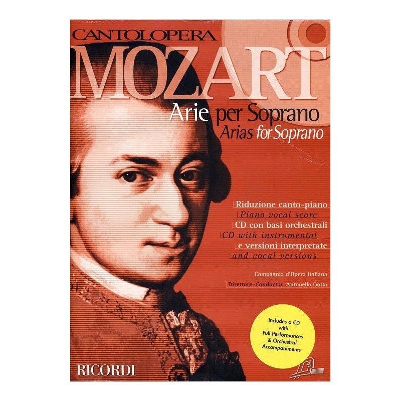 PARTITION ARIE PER SOPRANO MOZART CANTOLOPERA NR139595 LE KIOSQUE A MUSIQUE