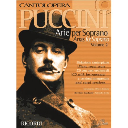 PARTITION ARIE PER SOPRANO PUCCINI CANTOLOPERA NR139833 LE KIOSQUE A MUSIQUE AVIGNON