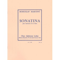 Partition clarinette Martinu Sonatina AL21698 Le kiosque à musique Avignon