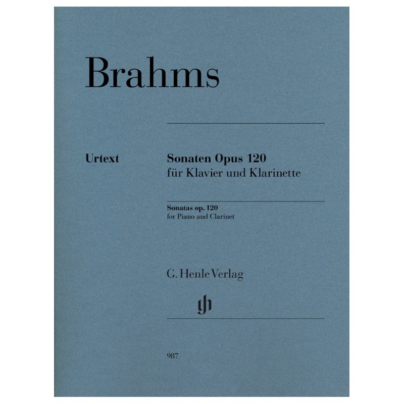 Partition Clarinette Sonates Brahms HN987 Le kiosque à musique Avingon